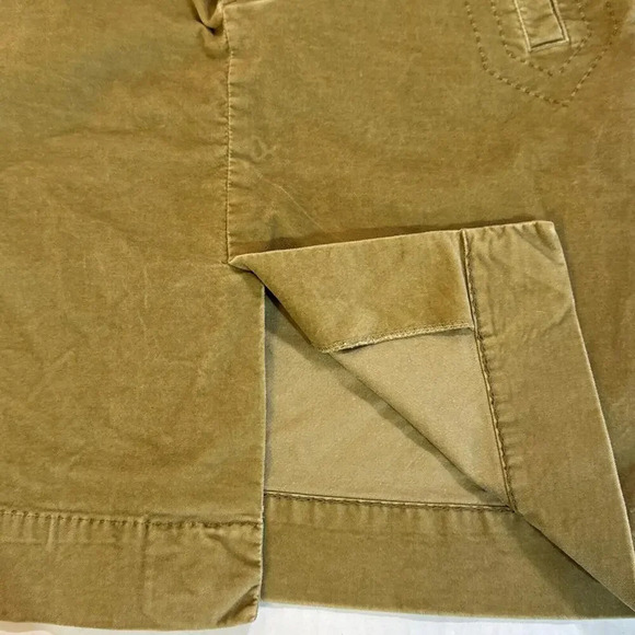 American Eagle Velvet Velour Khaki Vintage Y2K Boho Millennial Mini Skirt Size 2 - Picture 4 of 12